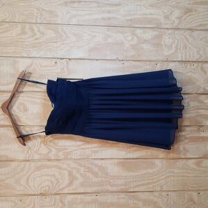 Bill Levkoff NEW Navy Strapless Formal Cocktail Dress Size 8